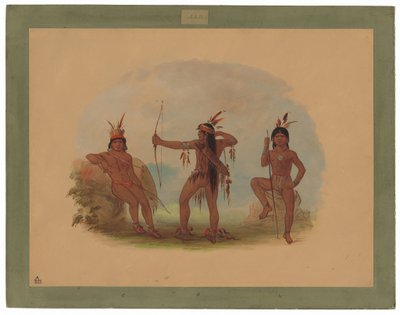 Drei Woyaway-Indianer von George Catlin