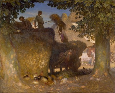 Das Aufstellen des Heuhaufens, 1907 von George Clausen