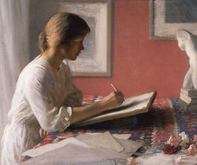 Der Student, ca. 1908 von George Clausen