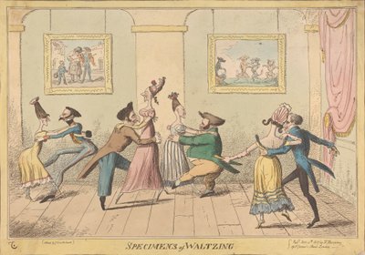 Beispiele des Walzertanzens von George Cruikshank