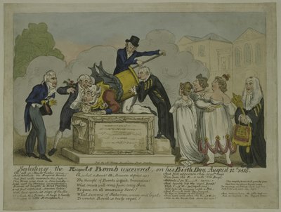 Die Bombe des Regenten, 1816 von George Cruikshank