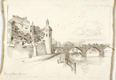 Ohne Titel (Alte Brücke über Mosel) von George Elbert Burr