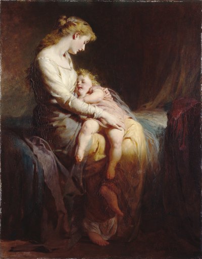 Mutter und Kind von George Elgar Hicks