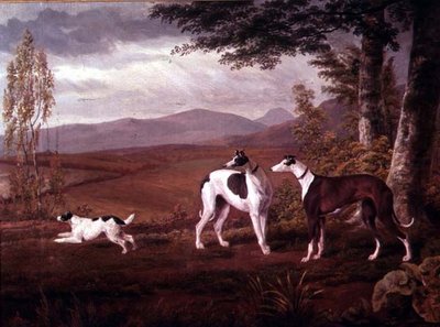 Windhunde in einer Landschaft von George Garrard