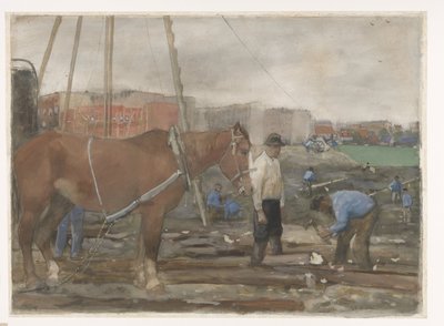 Baustelle Oud-West in Amsterdam von George Hendrik Breitner