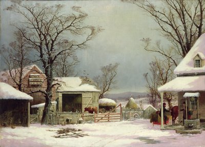 Bauernhof im Winter, 1862 von George Henry Durrie