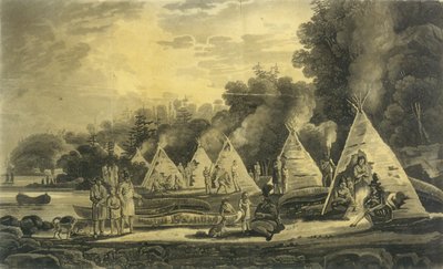 Lager der domicilierten Indianer, 1807 von George Heriot
