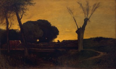 Abend in Medfield, Massachusetts, 1875 von George Inness