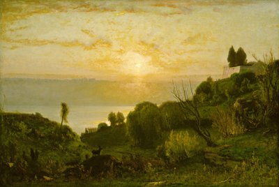 See Albano, Sonnenuntergang von George Inness