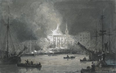 Feuer auf der Themse von George Jones