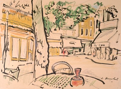 Platz in Vence von George Leslie Hunter