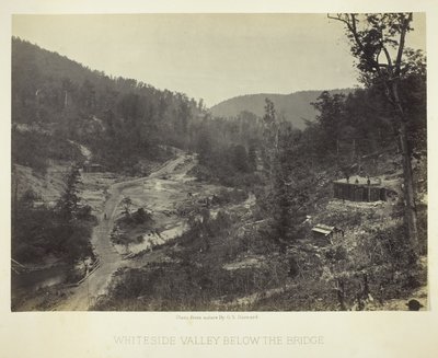 Whiteside-Tal unterhalb der Brücke von George N. Barnard
