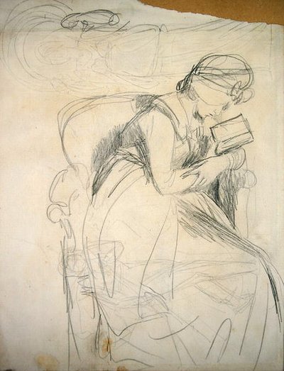 Serena beim Lesen von George Romney