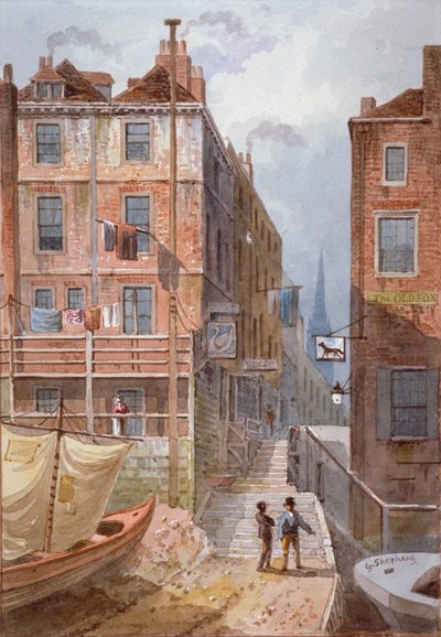 Hungerford Stairs, Westminster, London, ca. 1815 von George Shepherd