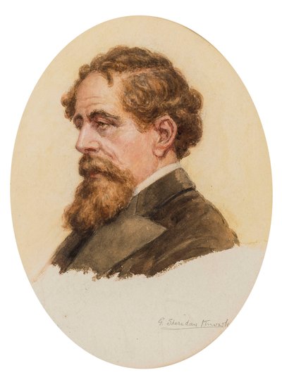 Porträt von Charles Dickens von George Sheridan Knowles