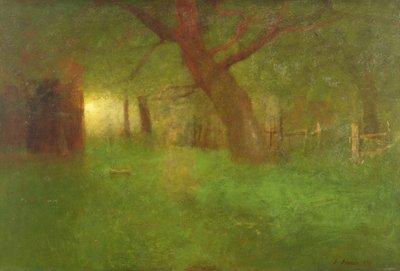 Sonnenuntergang im alten Obstgarten von George Snr. Inness