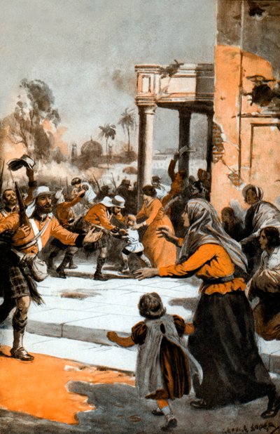 Schotten bei der Befreiung von Lucknow von George Soper