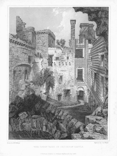 Der Innenhof von Crichton Castle von George Winter