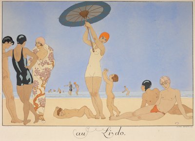 Am Lido. Menschen am Strand von Georges Barbier