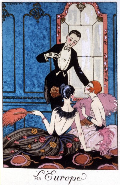 Europa, frühes 20. Jahrhundert (Illustration) von Georges Barbier