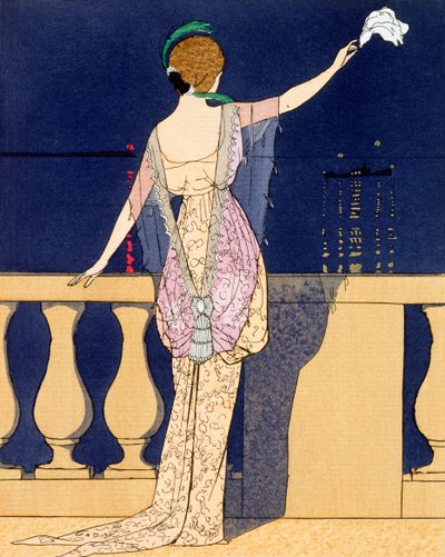 Abschied in der Nacht, um 1910er von Georges Barbier