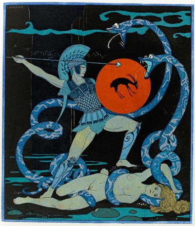 Illustration aus Les Chansons de Bilitis von Georges Barbier