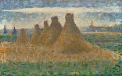 Heuhaufen, um 1882 von Georges Pierre Seurat