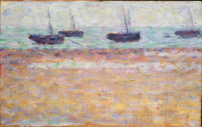 Hafen von Grandcamp (Vier Boote) von Georges Seurat