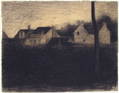 Landschaft mit Häusern, 1882-83 von Georges Seurat