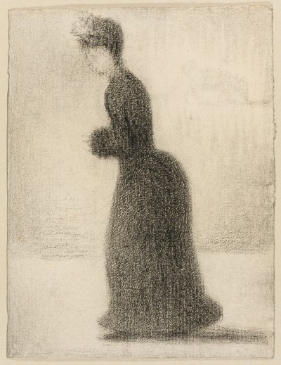 Frau mit Muff von Georges Seurat