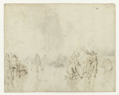 Eislandschaft mit Golfern von Gerard ter Borch (II)