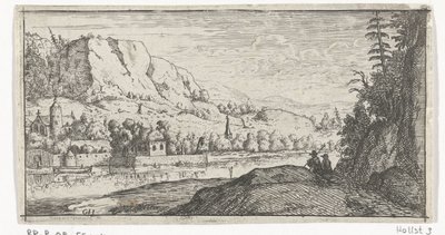Fluss in einer Berglandschaft von Gerard van Honthorst