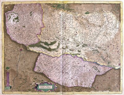 Elsass, Nordfrankreich (Stich) von Gerardus Mercator