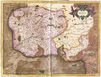 Anjou, Länder der Loire, Frankreich von Gerardus Mercator