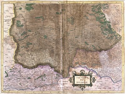 Bayern, Deutschland (Gravur) von Gerardus Mercator
