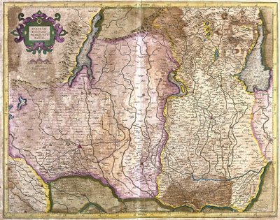 Brescia und Mailand, Italien (Stich) von Gerardus Mercator