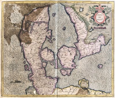 Dänemark (Gravur) von Gerardus Mercator