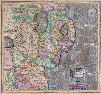 Ostirland von Gerardus Mercator