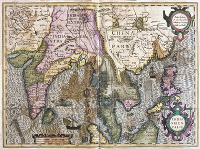 Ostindien (Gravur) von Gerardus Mercator
