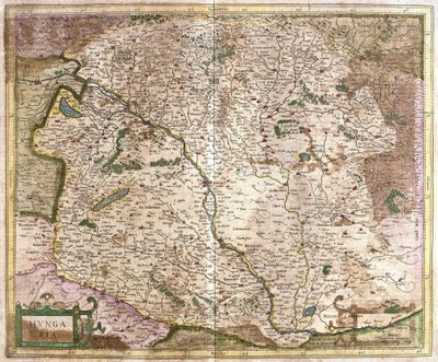 Ungarn von Gerardus Mercator