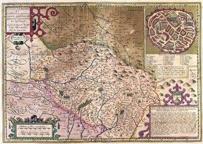 Limoges, Frankreich (Gravur) von Gerardus Mercator