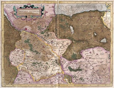 Sachsen und Mecklenburg, Deutschland (Stich) von Gerardus Mercator