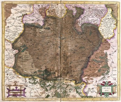 Thüringen, Deutschland (Gravur) von Gerardus Mercator
