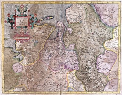 Westfalen, Deutschland (Stich) von Gerardus Mercator