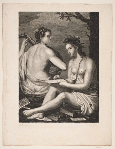 Terpsichore und Kalliope von Gerhard Ludvig Lahde