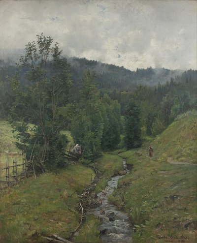 Nach dem Regen, Motiv aus Eidsvold von Gerhard Munthe