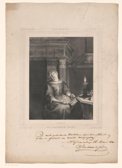 Schlafende Frau von Gerhardus Fredericus Eilbracht
