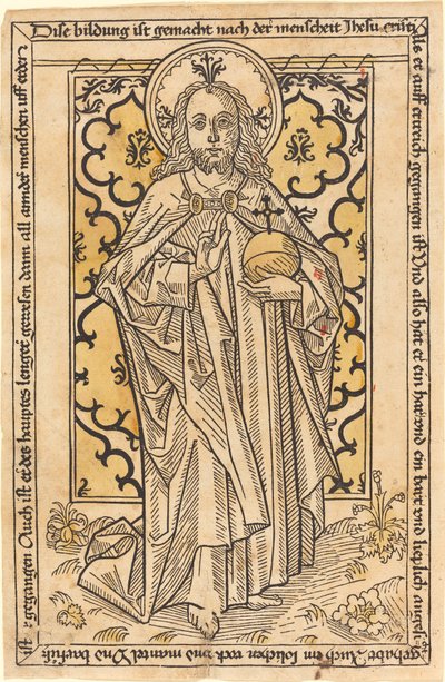 Christus als Salvator Mundi von German 15th Century