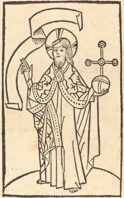 Christus als Salvator Mundi von German 15th Century