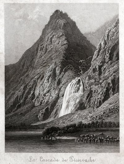 Cascade de Pissevache (Gravur, ca. 1830) von German School